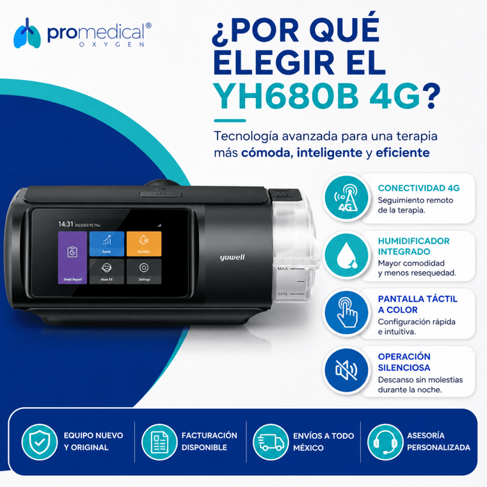 Cpap Automático Yuwell YH680B 4G - Pro Medical Oxygen