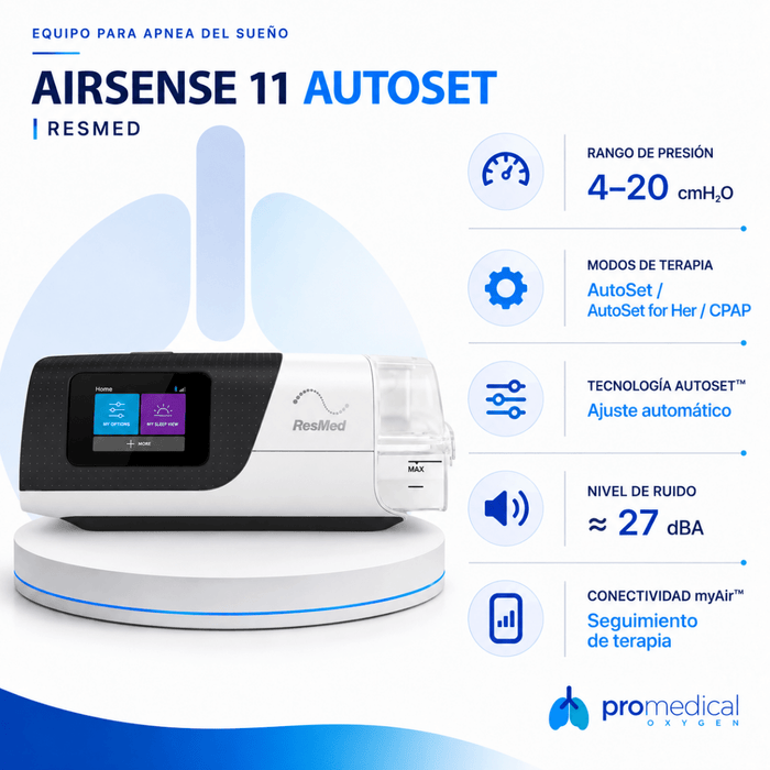 CPAP ResMed AirSense 11 AutoSet – Última Generación - Pro Medical Oxygen